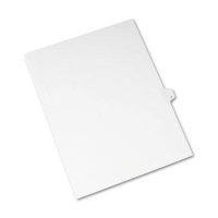 Avery Allstate Preprinted "P" Tab Letter Dividers, White, 25/Pack