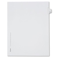 Avery Preprinted "W" Tab Letter Dividers, White, 25/Pack