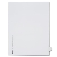 Avery Allstate Preprinted "3" Tab Letter Dividers, White, 25/Pack