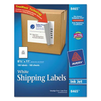Avery 8-1/2" x 11" Inkjet Printer Internet Shipping Labels, White, 100/Box
