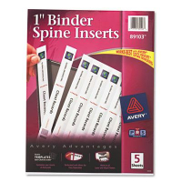 Avery 1" Width Custom Binder Spine Inserts, 40 Inserts