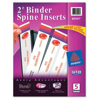 Avery 20" Width Custom Binder Spine Inserts, 20 Inserts
