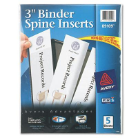 Avery 3" Width Custom Binder Spine Inserts, 15 Inserts