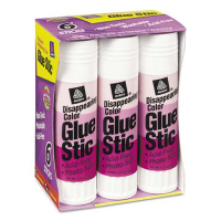 Avery 1.27 oz Permanent Glue Sticks, Purple Application, 6/Pack