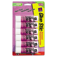 Avery .26 oz Permanent Glue Sticks, Purple Application, 6/Pack