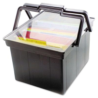 Advantus 17" D Letter & Legal Companion Portable File Storage Box, Black