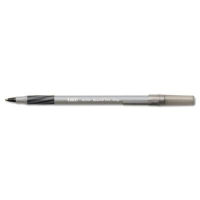 BIC Round Stic Grip 1.2 mm Medium Stick Ballpoint Pens, Black, 12-Pack