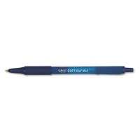 BIC Soft Feel 1 mm Medium Retractable Ballpoint Pens, Blue, 12-Pack