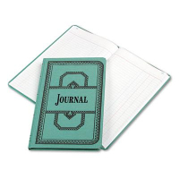 Boorum & Pease 7-5/8" x 12-1/8" 150-Page Journal Rule Account Book, Blue Cover