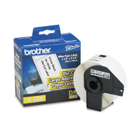 Brother DK1208 Die-Cut 1-2/5" x 3-1/2" Paper Address Label Roll, White, 400/Roll