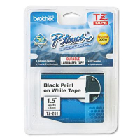 Brother P-Touch TZE261 TZe Series 1-1/2" x 26.2 ft. Standard Labeling Tape, Black on White