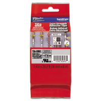 Brother P-Touch TZES961 TZe Series 1-1/2" x 26.2 ft. Labeling Tape, Black on Matte Silver