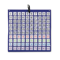 Carson-Dellosa 26" x 26" 100-Pocket Chart with 1-100 Number Cards