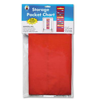 Carson-Dellosa 14" x 47" 10-Pocket Storage Chart, Red