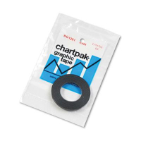 Chartpak 1/8" x 9 yds Graphic Chart Tapes, Glossy Black