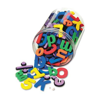 Chenille Kraft Wonderfoam Magnetic Alphabet Letters, Assorted Colors, 105/Pack