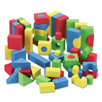 Chenille Kraft WonderFoam Blocks, Assorted Colors, 68/Pack