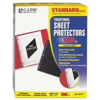 C-Line 8-1/2" x 11" Standard Poly Sheet Protectors, 100/Box