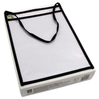 C-Line 9" x 12" Clear Shop Ticket Holder with Strap, 15/Box