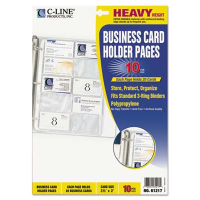 C-Line 8-1/8" x 11-1/4" 20-Card Binder Pages, 10/Pack