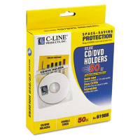 C-Line 50-Pack Deluxe Individual CD & DVD Holders