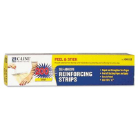 C-Line 10-3/4" x 1" Self-Adhesive Reinforcing Strips, 200/Box