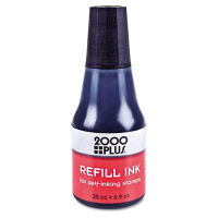 2000 Plus Self-Inking Refill Ink, .9 oz Bottle, Black 