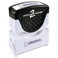 Accustamp2 "Original" Shutter Stamp with Microban, Blue Ink, 1-5/8" x 1/2"