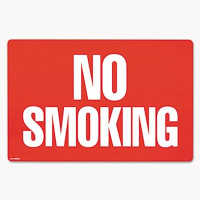 Cosco 12" W x 8" H 2-Sided No Smoking Sign