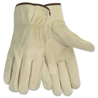 MCR Safety Memphis Economy Large Leather Driver Gloves, Cream