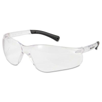 MCR Safety Crews BearKat Safety Glasses, Frost Frame with Clear Lens