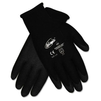MCR Safety Memphis Ninja HPT Large PVC Coated Nylon Gloves, Black