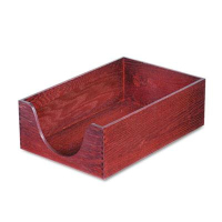 Carver 5" H Hardwood Stackable Legal Tray, Mahogany