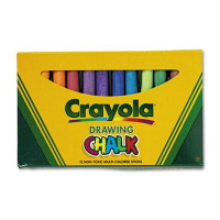 Crayola Colored 3-3/16" Drawing Chalk, Assorted, 12-Sticks