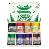 Crayola Classpack Markers, Broad Point, 8-Colors, 200-Markers