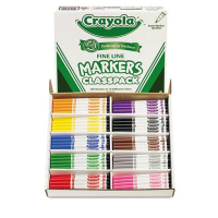 Crayola Classpack Markers, Fine Point, 10-Colors, 200-Markers