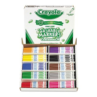 Crayola Classpack Markers, Fine Point, 8-Colors, 200-Markers