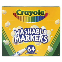 Crayola Pip-Squeaks Skinnies Washable Marker, Assorted, 64-Pack