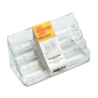 Deflect-o Eight-Pocket Business Card Holder, Holds 400 Cards, Clear