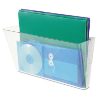 Deflect-o 1-Pocket Legal Stackable Wall File Pocket, Clear