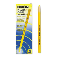 Dixon China Marker, Yellow, 12-Pack