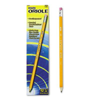 Dixon Ticonderoga Oriole #2 Yellow Woodcase Presharpened Pencils, 12-Pack