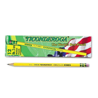 Dixon Ticonderoga #2.5 Yellow Woodcase Pencils, 12-Pack