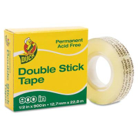 Duck 1/2" x 25 yds Permanent Double-Stick Tape, 1" Core, Clear