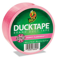 DuckTape 1.88" x 15 yds Colored Duct Tape, 3" Core, Neon Pink 