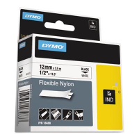 Dymo Rhino 18488 Nylon 1/2" x 11-1/2 ft. Industrial Label Cartridge, White