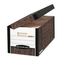 Bankers Box 12-1/8" x 24" x 10" Letter FastFold Flip Top File Storage Boxes, 12/Carton