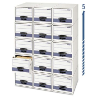 Bankers Box 9-1/4" x 23-1/4" x 4-3/8" Check Size Storage Drawers, 12/Carton