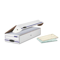 Bankers Box 9" x 24" x 4" Check Stor/File Storage Boxes, 12/Carton