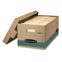 Bankers Box 12" x 24" x 10" Letter Locking-Lid Stor/File Storage Boxes, 12/Carton